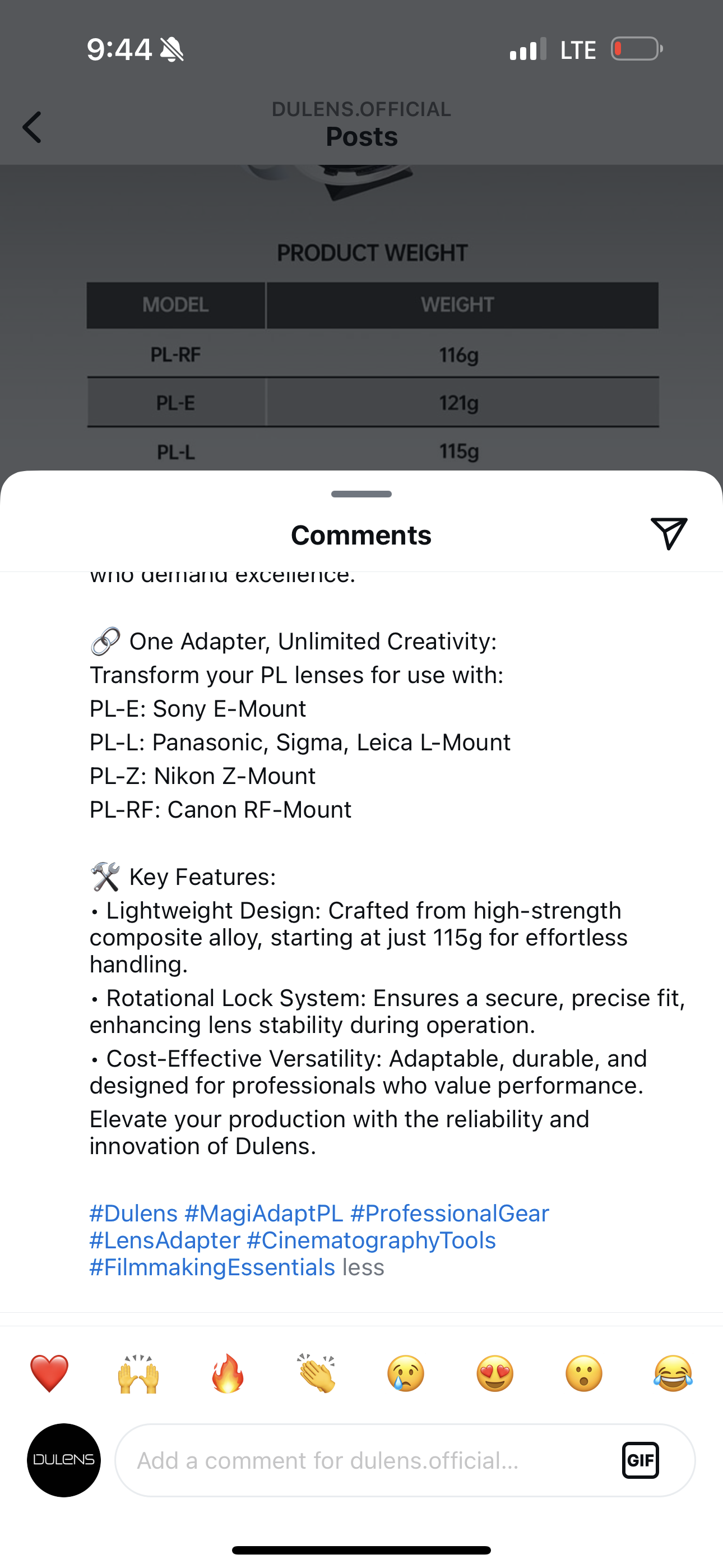 Dulens magidapt (adapter set)