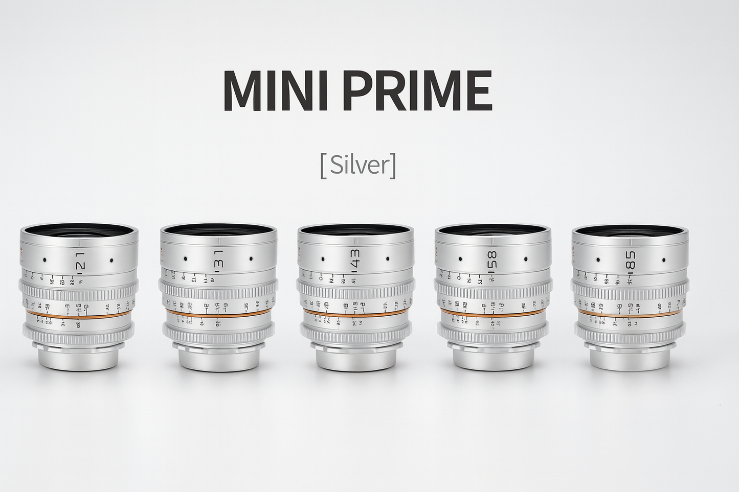 DULENS APO MINI PRIME 5-LENS SET(21mm 31mm 43mm 58mm 85mm 110mm)5or6 lenses set for special silver color